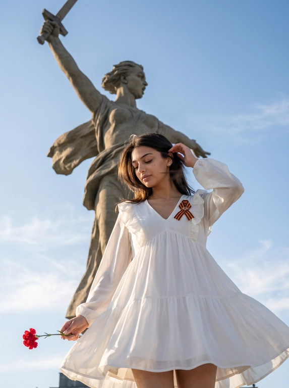 У подножия монумента «Родина-мать зовёт»