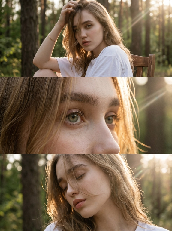 Коллаж в лесу