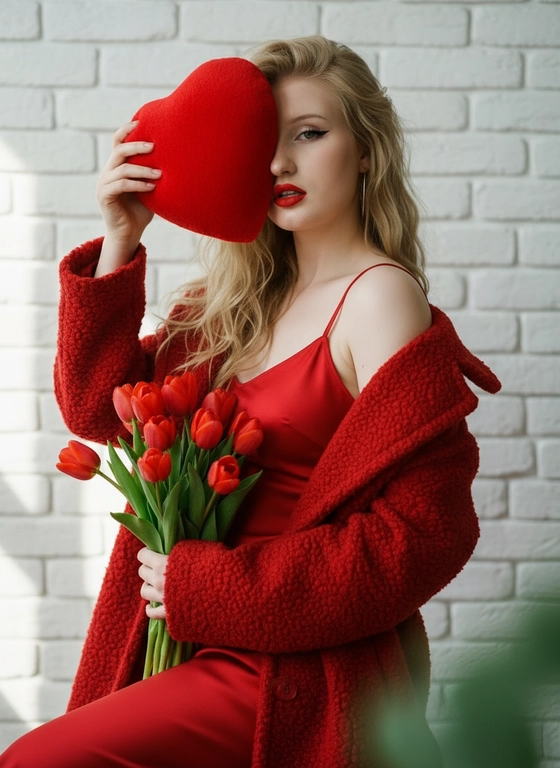 Сердце и тюльпаны