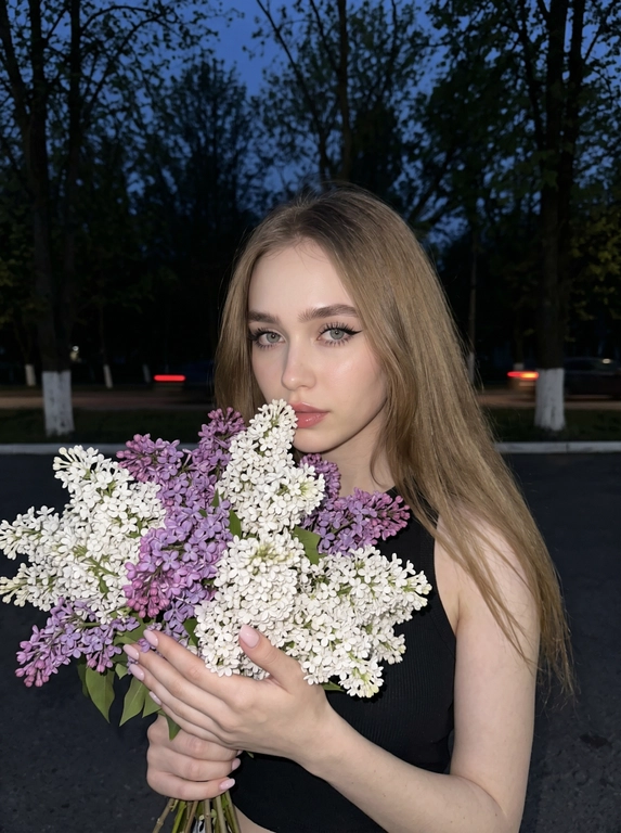 Ночной портрет с сиренью